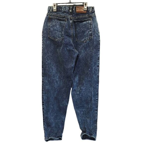 Zena Vintage High-waisted Dark Denim Women's Jeans Size 12 E6 - Picture 2 of 9
